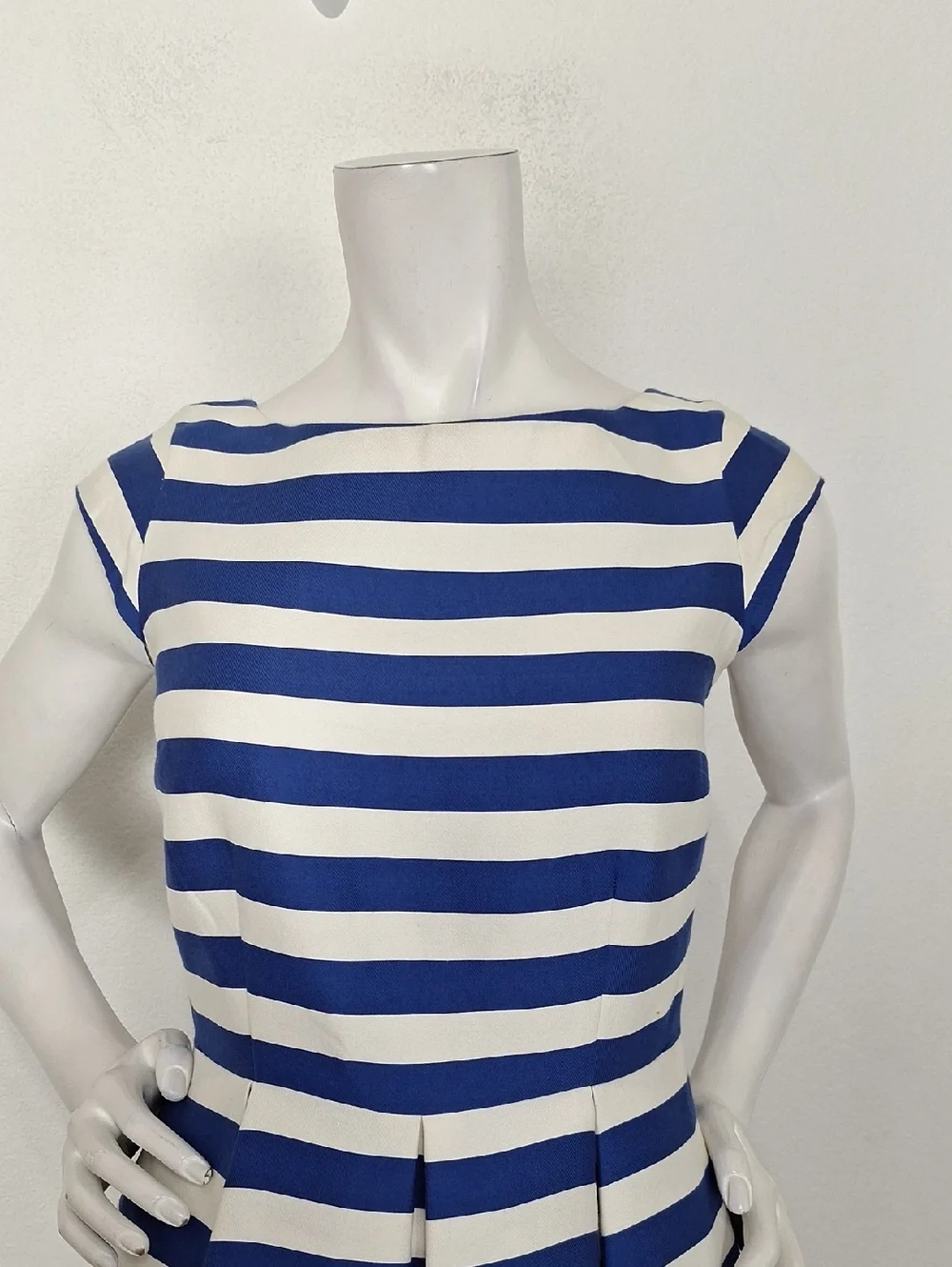 Kate Spade Blue White Mariella Striped Business Casual Fit & Flare Dress Size 4